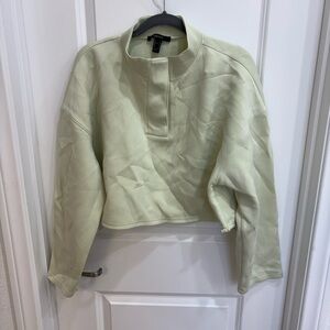 FOREVER 21 Scuba Bungee cord Cropped Pullover Sweatshirt